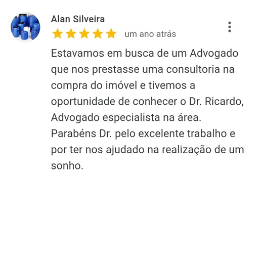 Avaliações de clientes do corretor de imóveis Ricardo Guizzardi em Distrito Federal